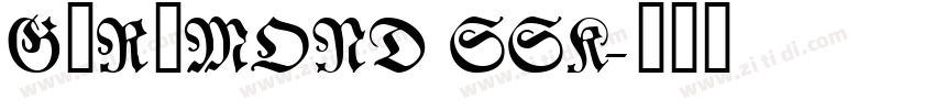 Garamond SSK字体转换